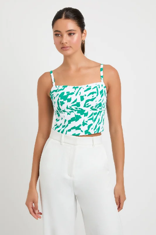 Sheer Mesh Women's Crop Top in White for a Sexy and Alluring Summer LookJamila Corset Top