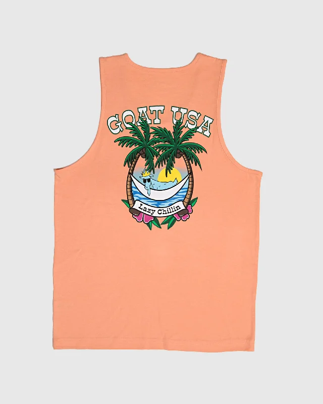 Mock Neck Women's Performance Tank Tops for CyclingLazy Chillin' Tank Top