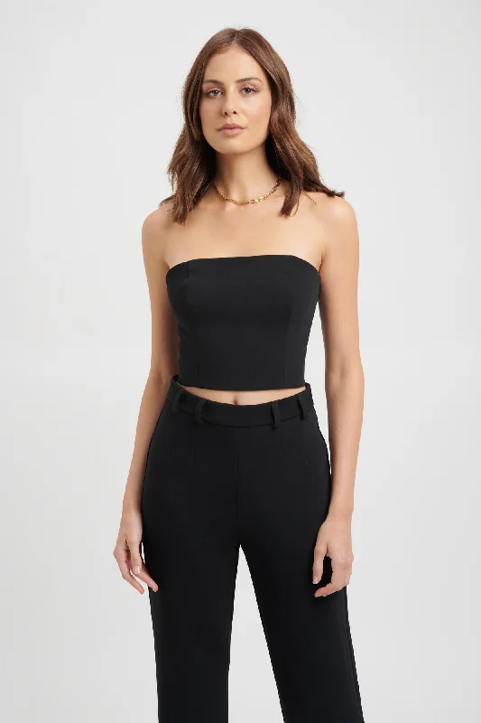 Striped Women's Crop Top in Navy and White for a Nautical and Timeless StyleLux Strapless Top Striped Women's Crop Top in Navy and White for a Nautical and Timeless StyleLux Strapless Top