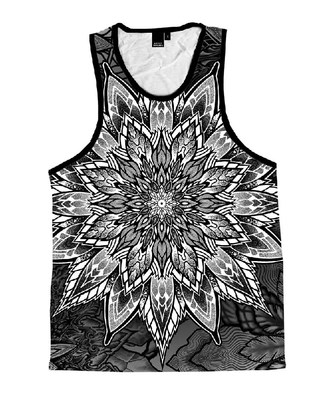 Plus Size Women's Side - Slit Tank Tops in Metallic ShadesMandala Bloom Unisex Tank Top Plus Size Women's Side - Slit Tank Tops in Metallic ShadesMandala Bloom Unisex Tank Top