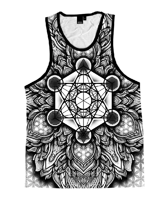 Scoop Neck Women's Linen Blend Tank Tops for SummerMetatrons Cube Mandala Unisex Tank Top Scoop Neck Women's Linen Blend Tank Tops for SummerMetatrons Cube Mandala Unisex Tank Top