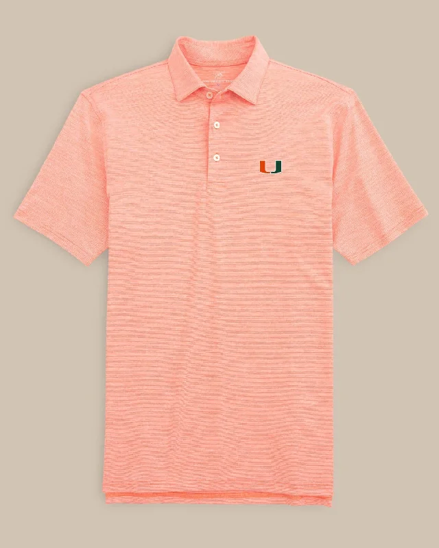 Floral print short - sleeve polo shirt for a feminine lookMiami Hurricanes Driver Spacedye Polo Shirt