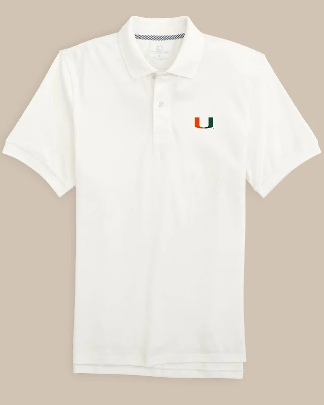 Embroidered logo polo shirt for a preppy styleMiami Hurricanes Skipjack Polo Shirt