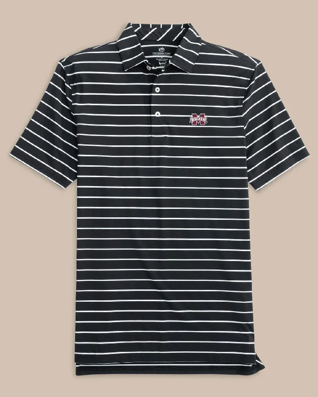 V - neck polo shirt in soft merino wool for winterMississippi State Bulldogs brrr°®-eeze Desmond Stripe Polo V - neck polo shirt in soft merino wool for winterMississippi State Bulldogs brrr°®-eeze Desmond Stripe Polo