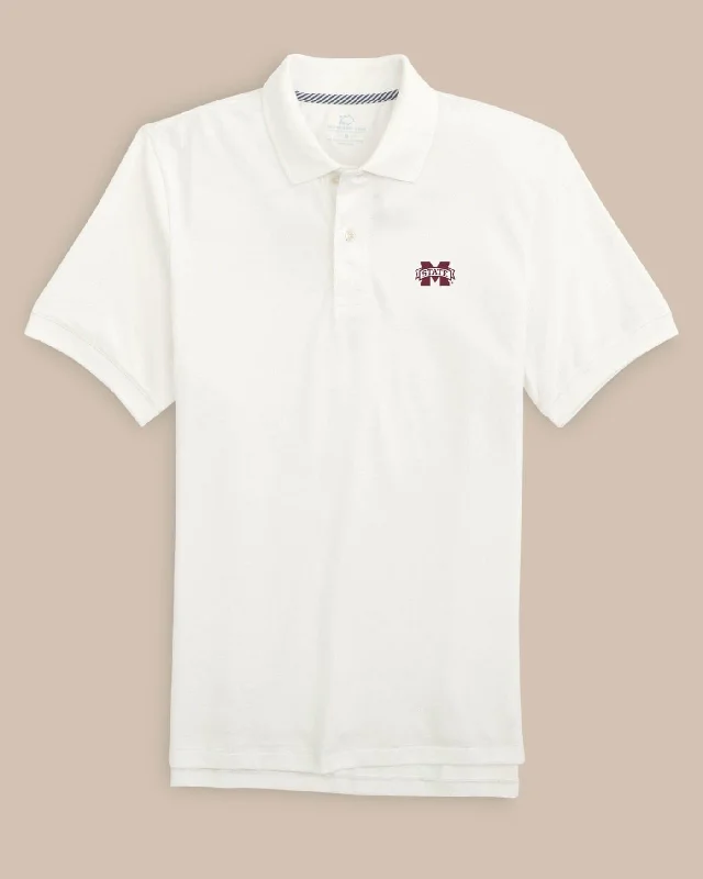 Sheer mesh panel polo shirt for a trendy twistMississippi State Bulldogs Skipjack Polo Sheer mesh panel polo shirt for a trendy twistMississippi State Bulldogs Skipjack Polo
