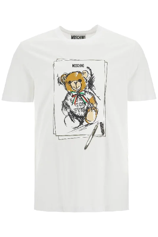 Men's thermal t - shirts with a high - neck design for cold weatherMoschino Men's Teddy Bear T-Shirt Men's thermal t - shirts with a high - neck design for cold weatherMoschino Men's Teddy Bear T-Shirt