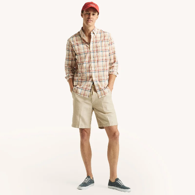Men's polo t - shirts with a contrast collar for a preppy lookNautica Mens Plaid Shirt Men's polo t - shirts with a contrast collar for a preppy lookNautica Mens Plaid Shirt