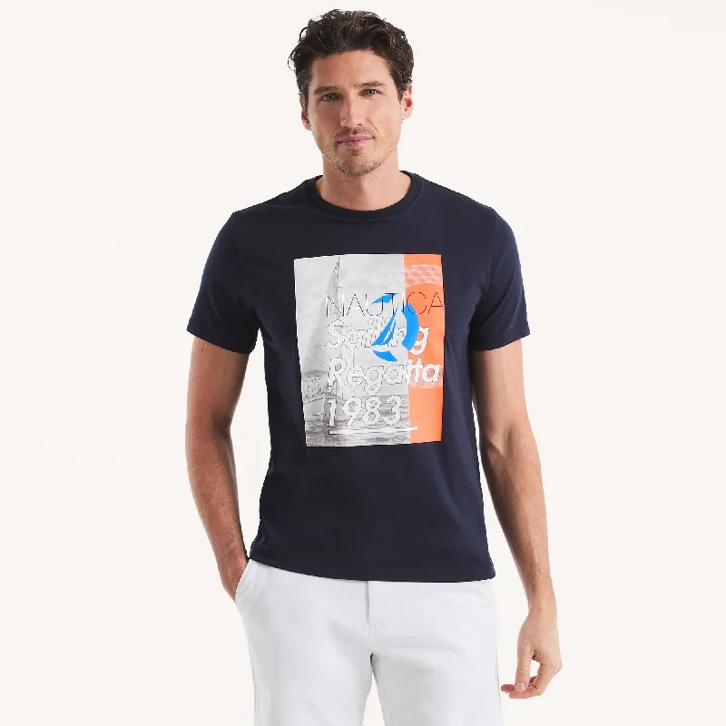 Men's plus - size pocket t - shirts with a classic lookNautica Mens Sailing Regatta Graphic T-Shirt Men's plus - size pocket t - shirts with a classic lookNautica Mens Sailing Regatta Graphic T-Shirt