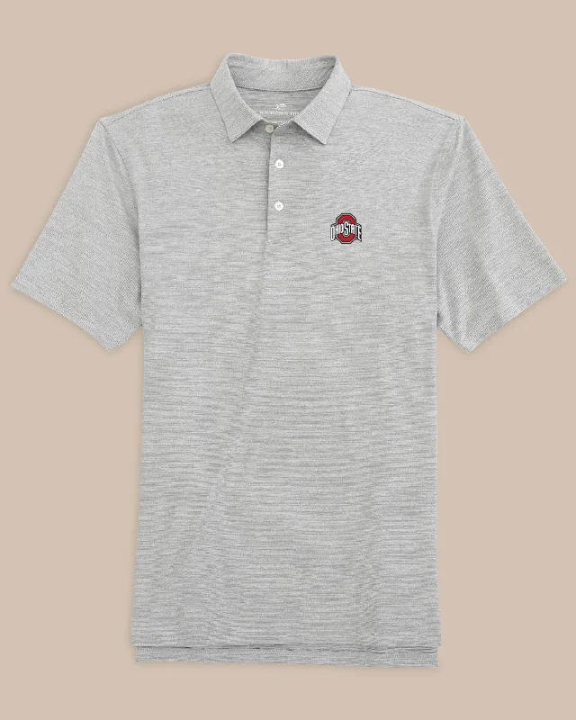 Polo shirt with thumbholes for added functionalityOhio State Buckeyes Driver Spacedye Polo Shirt Polo shirt with thumbholes for added functionalityOhio State Buckeyes Driver Spacedye Polo Shirt