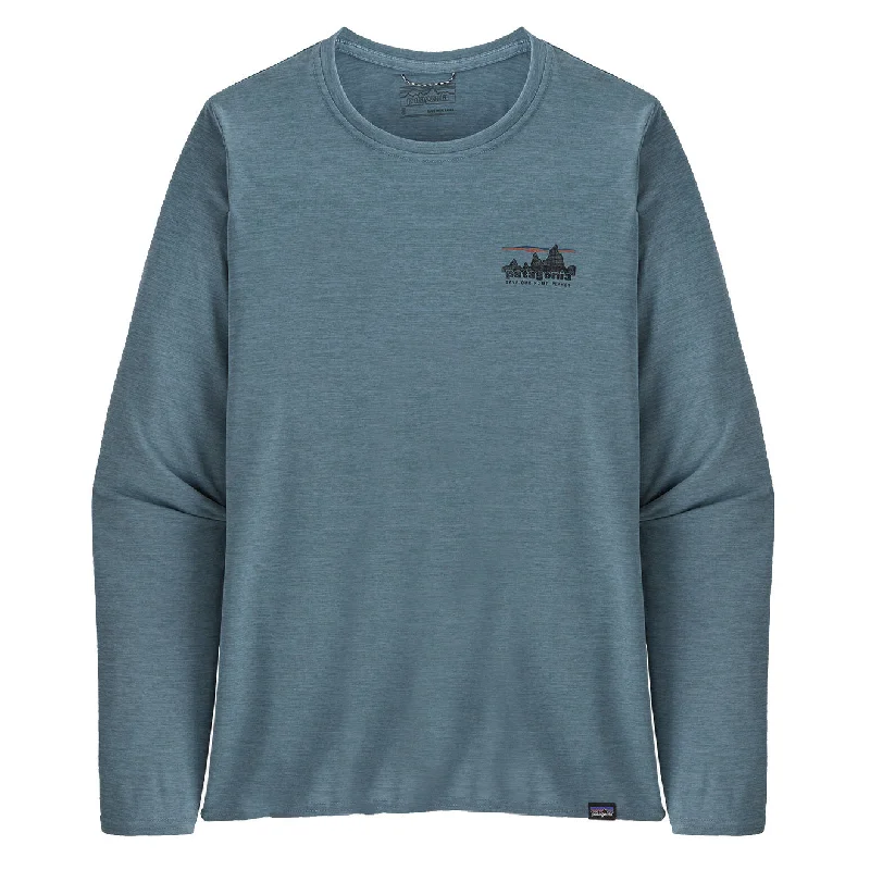 Nursing polo shirt for breastfeeding mothersPatagonia Womens L/S Cap Cool Daily Graphic Shirt 73 Skyline / Light Plume Grey X-Dye Nursing polo shirt for breastfeeding mothersPatagonia Womens L/S Cap Cool Daily Graphic Shirt 73 Skyline / Light Plume Grey X-Dye