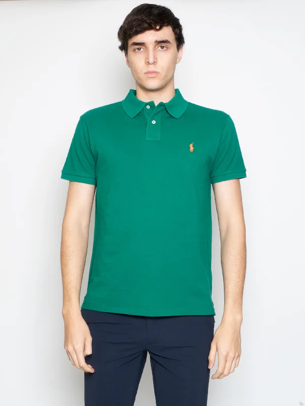 Moisture - wicking polo shirt for outdoor workoutsPolo in Mesh Slim Fit Verde