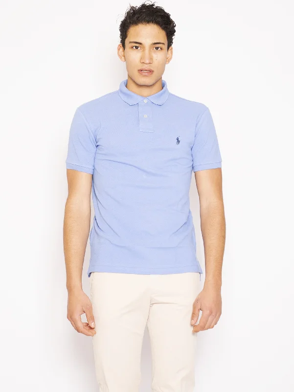 Maternity polo shirt for pregnant women's comfortPolo in Piquè Blu Aperto