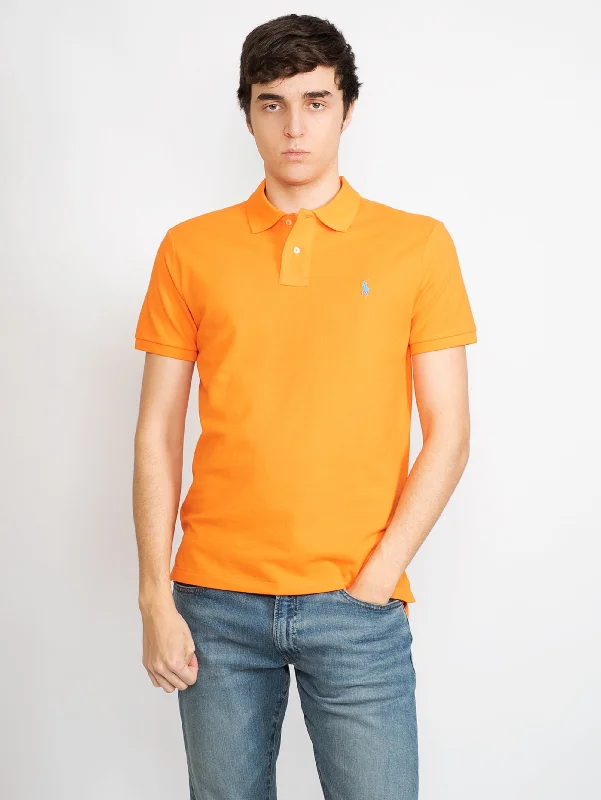 Sleeveless polo shirt for hot summer daysPolo in Piquet Slim Fit Arancione