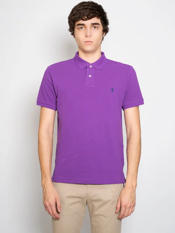 Antibacterial polo shirt for fitness enthusiastsPolo in Piquet Viola