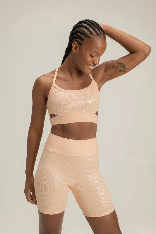 Cuffed Women Shorts for a Laid - Back and Trendy LookRib Shine Shorts