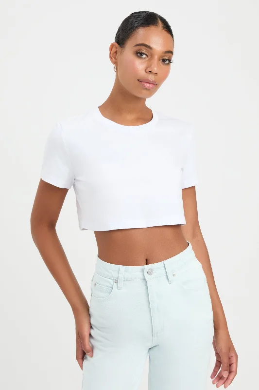 Camouflage - Print Women's Crop Top in Olive for a Trendy and Edgy StyleRochelle Cropped Tee Camouflage - Print Women's Crop Top in Olive for a Trendy and Edgy StyleRochelle Cropped Tee