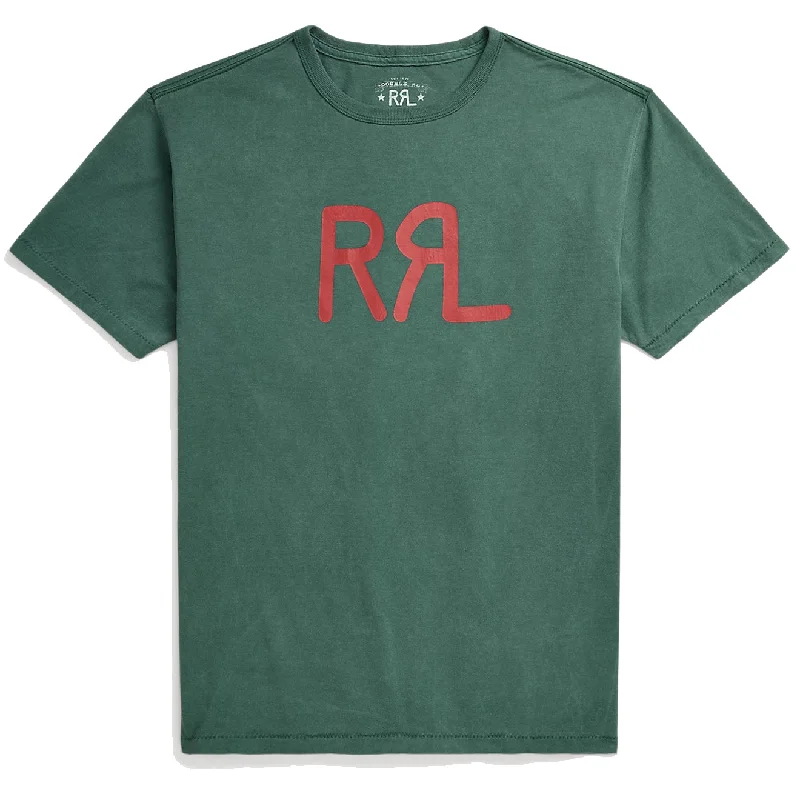 Moisture - wicking polo shirt for outdoor workoutsRRL by Ralph Lauren RRL Ranch Logo T-Shirt Pine Forest