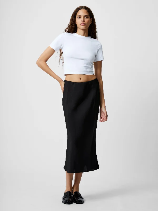 Tie - Waist Women Shorts for a Customizable FitSatin Slip Midi Skirt