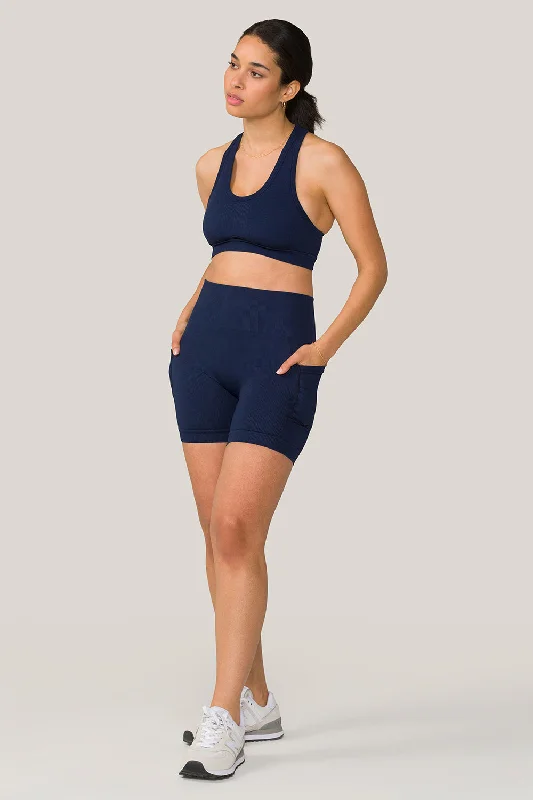 Twill Women Shorts with a Smooth Texture and DurabilitySeamless Pocket Short