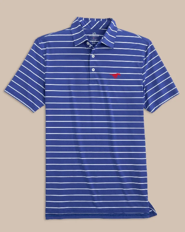 Zip - off sleeves polo shirt for changing weather conditionsSMU Mustangs brrr°®-eeze Desmond Stripe Polo
