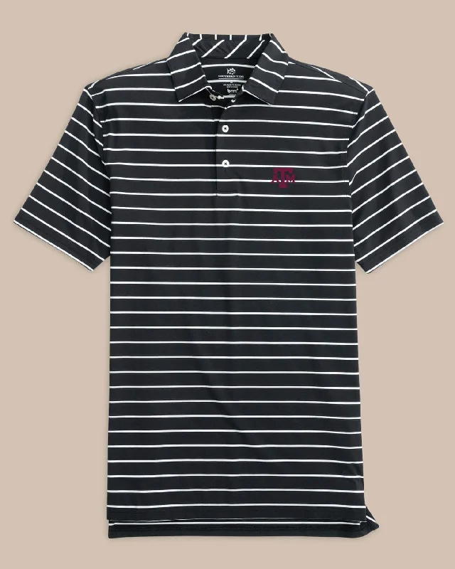 Embroidered logo polo shirt for a preppy styleTexas A&M Aggies brrr°®-eeze Desmond Stripe Polo