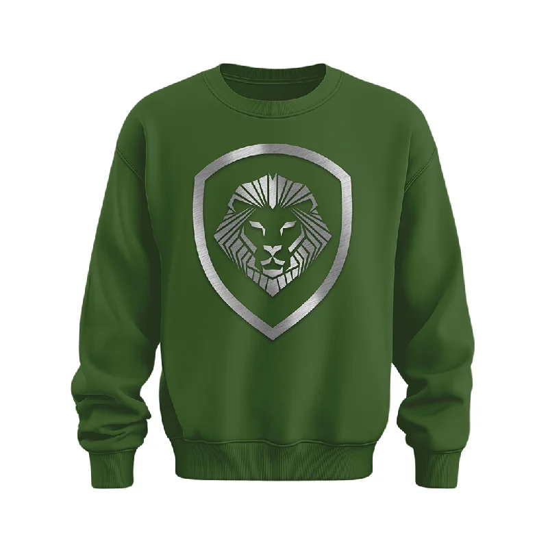 Plaid Women Long Sleeve Top for a Preppy VibeValuetainment Green Raised Print Performance Crewneck Sweatshirt