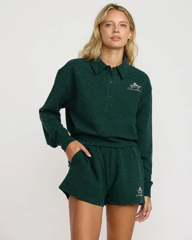 Patterned Geometric Women Shorts for a Modern AppealWaffle Pops Short - Pine