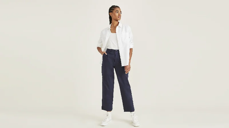 Embroidered Women Shorts with Intricate DesignsWeekend Chinos, High Straight Fit